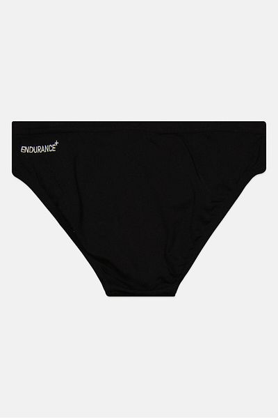 SPEEDO Kids Boy Drawstring Embroidered Logo Swim Brief, Black