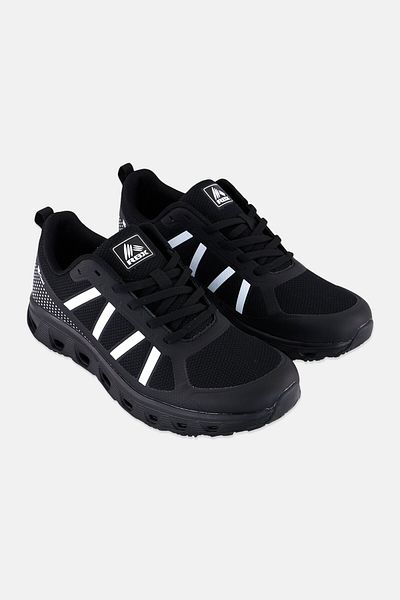 RBX Women Brand Logo Lace Up Training Shoes, Black