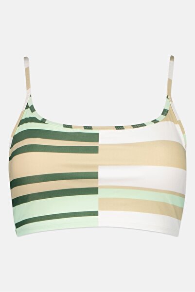 aerie Women Striped Padded Bikini Top, Multicolor
