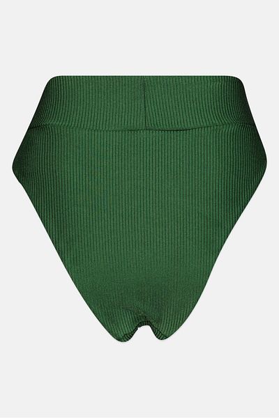 aerie Women Ribbed Pull On Panty, Dark Green