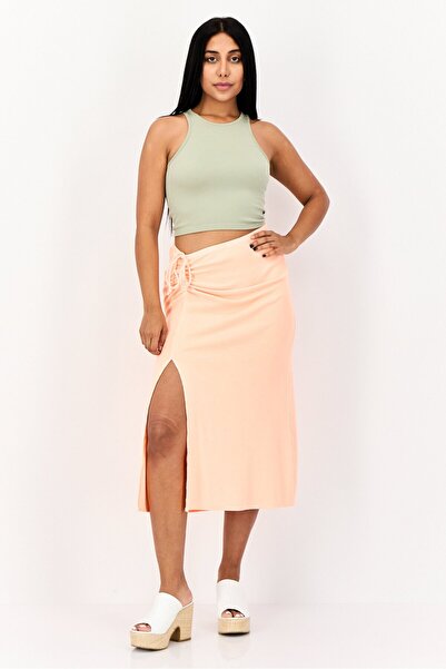 aerie Women Ribbed Mini Skirt, Coral