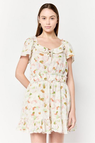aerie Women Allover Print Mini Dress, Multicolor