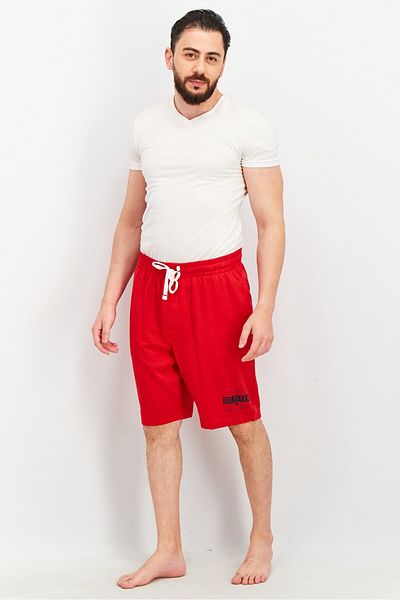 Tommy Hilfiger Men Drawstring Brand Logo Pajama Short, Red
