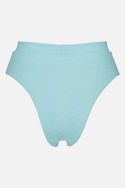 aerie Women Textured Pull On Bikini Bottom, Light Blue