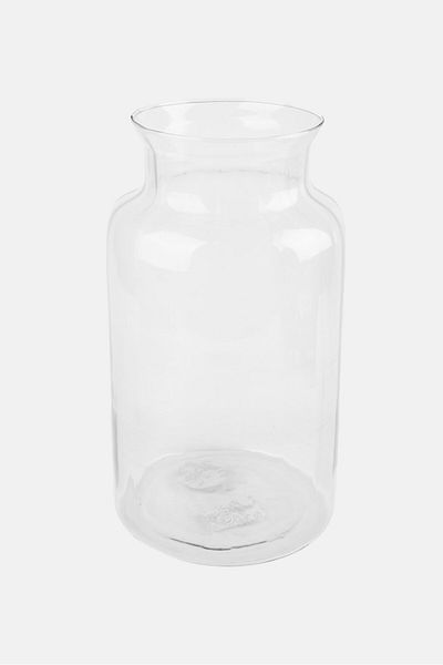 Muy Mucho Glass Vase, Transparent