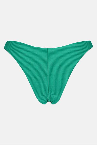 aerie Women Textured Bikini Bottom, Green