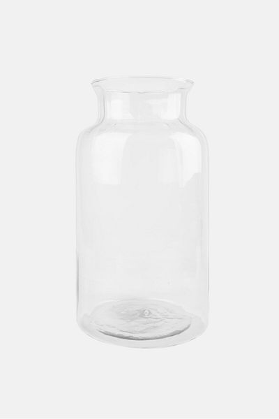Muy Mucho Glass Vase, Transparent