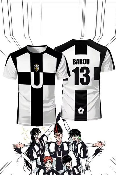Köstebek Anime Blue Lock - Barou 13 Jersey Unisex T-Shirt