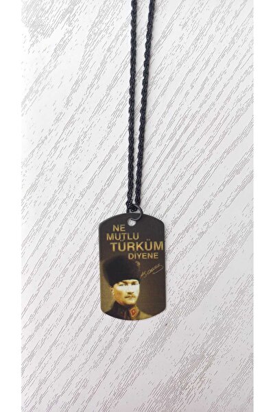 ötüken Atatürk Temalı Üç Boyutlu Künye Kolye