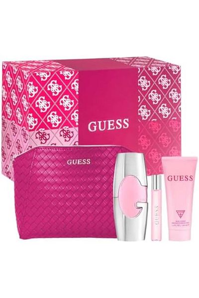 Guess Women's Perfume Gift Set - 4 Pieces (Eau de Parfum Spray 2.5 oz, Eau de Parfum Spray 0.5 oz, B