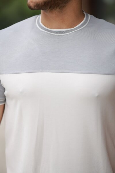 civetta Men's Fragmented Color Oyshofabric Short Sleeve T-Shirt