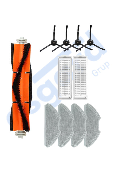 Asgard Grup Xiaomi Mop 2 Pro (MJST1SHW) - Compatibil cu Mop 2 Lite 1 perie principală 4 perii laterale 2 filtre 4 mopuri