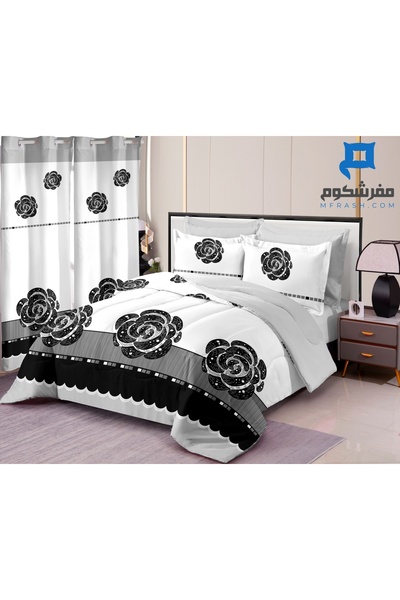 Generic 8-piece double bed sheet, center filling, two-sided, plain, in distinctive colors
