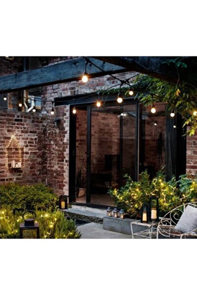 Joyful Box Ghirlanda Luminoasa cu Panou Solar si USB, Becuri LED, Telecomanda, 20 becuri, 20m