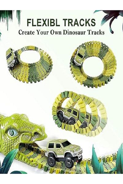 rexa Dinosaur Toy for Kids with Felxible Dinosaur Track, Best Gift for Boys and Girls