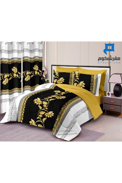 Generic 8-piece double bed sheet, center filling, two-sided, plain, in distinctive colors