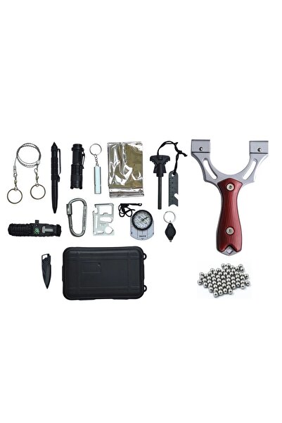 Globalport Retail SK-Shot 14-piece multifunctional survival kit