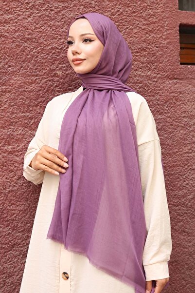 benguen Βαμβακερό Σάλι Μωβ H101