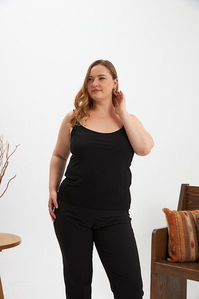 RMG Large Size Strap Undershirt Black