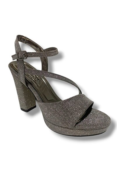 ERBAY 342-25 Sandale de damă cu toc înalt cu sclipici