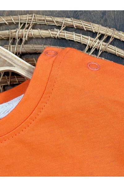 Adda Baby Denim Salopet Lycra Shoulder Snap Fastener Cotton Badi Kangaroo Pocket Summer Baby Boy Set