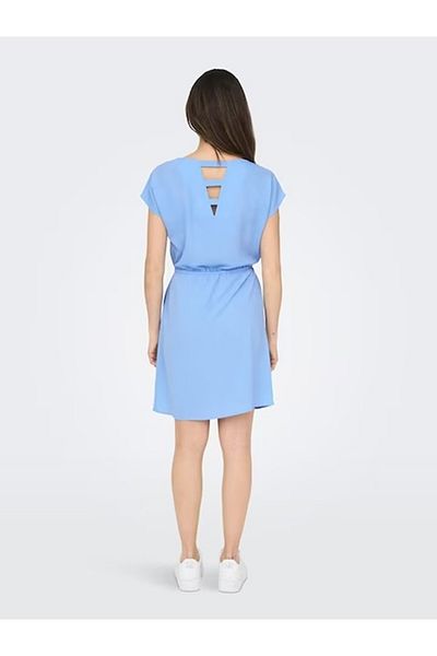 ONLY Rochie Nova Lux Connie scurta cu cordon ajustare in talie, Albastru, 38