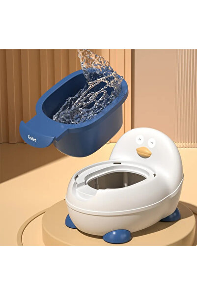 ABYZ Olită pentru copii cu scaun anatomic moale, design confortabil, albastru, perfectă pentru tranziția la toaletă