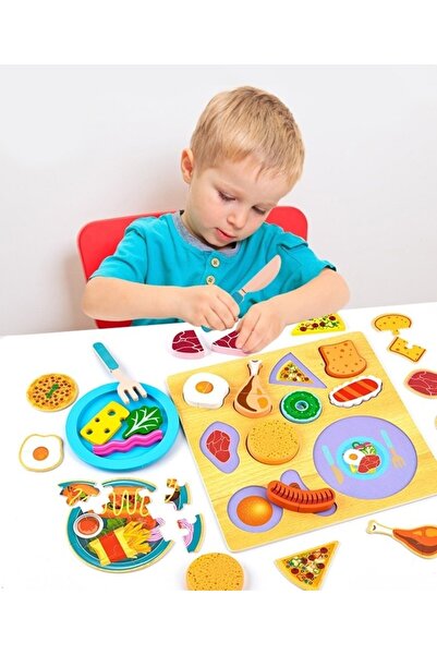 rexa مجموعة ألعاب تقطيع الخضروات الخشبية المغناطيسية الصغيرة للأطفال