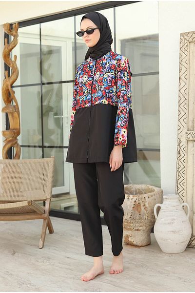 HEQA Κοντό μαγιό με σχέδιο Bloomix Pattern