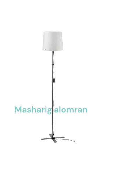IKEA Floor lamp, black/white, 150 cm with 9 W bulb