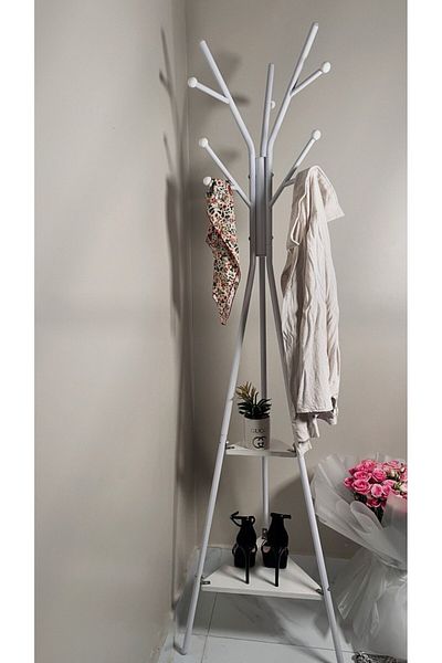 Ch Tree design clothes rack with practical storage shelves