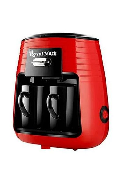 royal mark Espresso Coffee Maker With 2 Cup 0.5 450 - Red and Black