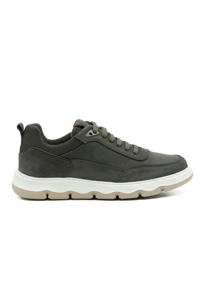 Tuna Genuine Nubuck Leather Khaki Casual Men's Shoes - Eva Sole - 252290