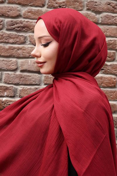 benguen Βαμβακερό Σάλι Claret Red H101