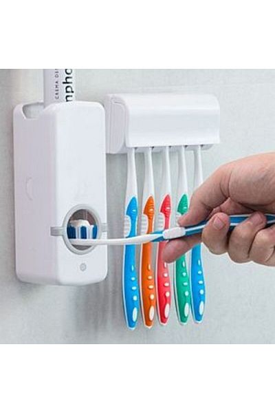 Skygo Automatic Toothpaste Squeezer with Toothbrush Holder