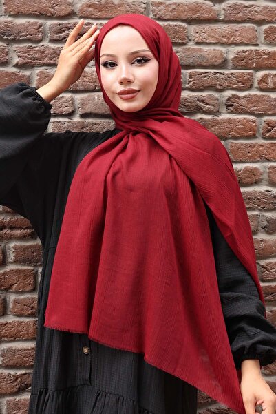 benguen Βαμβακερό Σάλι Claret Red H101