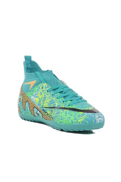 WALKWAY Turquoise-Gold Unisex Astroturf Field Shoes Laliga Air 600 g