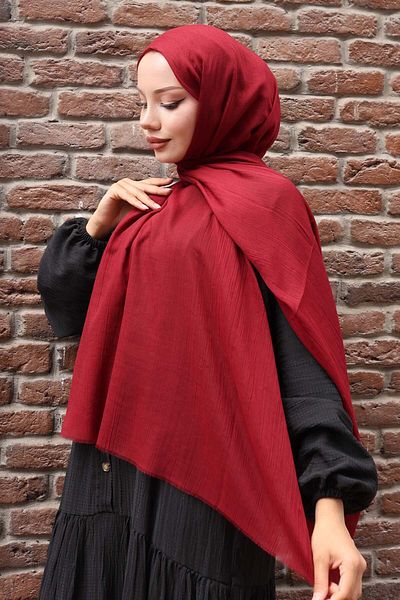 benguen Βαμβακερό Σάλι Claret Red H101