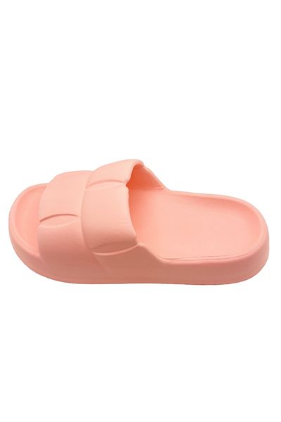 CRACOS Lightweight slippers for the beach or pool, fluffy pattern, pink, size 36-37, 24 centimeters