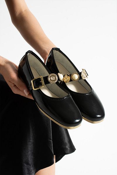 ALTUVATEKS Women's Babet with Comfortable Sole. Stylish Stone Detailed Summer Model