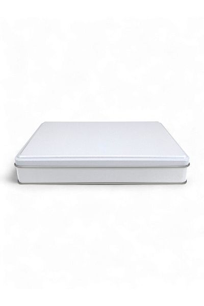 KONTENSAN 170X260X47 mm Metal Covered Unprinted Metal Box, Matte White, 42 Units