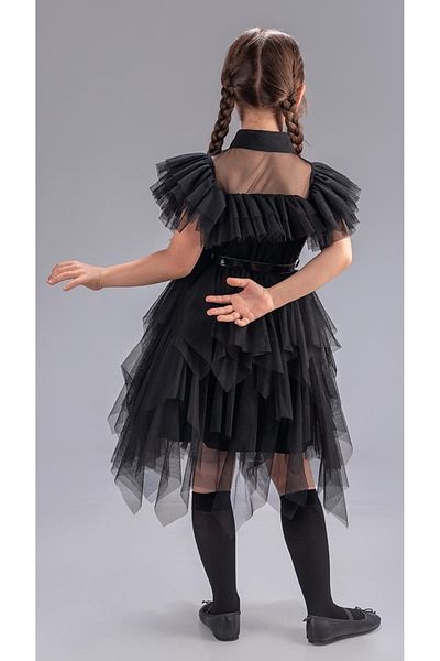 Mnk Baby&Kids Κοριτσίστικο φόρεμα Selero Gothic Special Occasion M00741 ΜΑΥΡΟ
