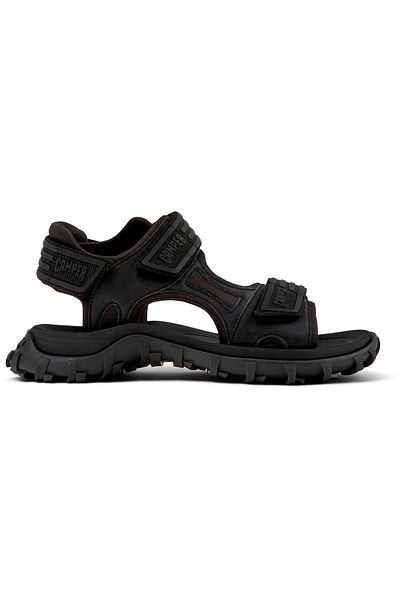 CAMPER Women's Black Hook And Loop Sandals With Open Toe – Comfortable Eva Sole DriftTrail