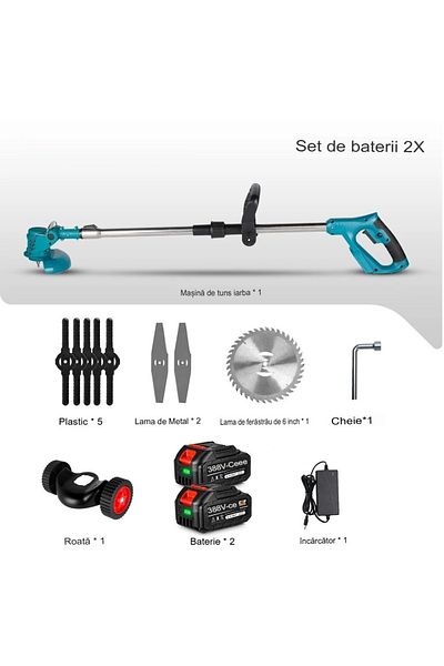 OEM 3-in-1 PRO 48V Electric Brushcutter with 2 Removable Wheels – Makita Compatible