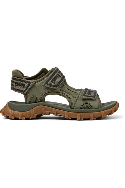 CAMPER Women's Red Adjustable Hook And Loop Summer Sandals with Soft Flat Soles DriftTrail