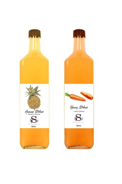 Süheylaana Doğal Ananas Sirkesi 750 Ml - Doğal Havuç Sirkesi 750 Ml