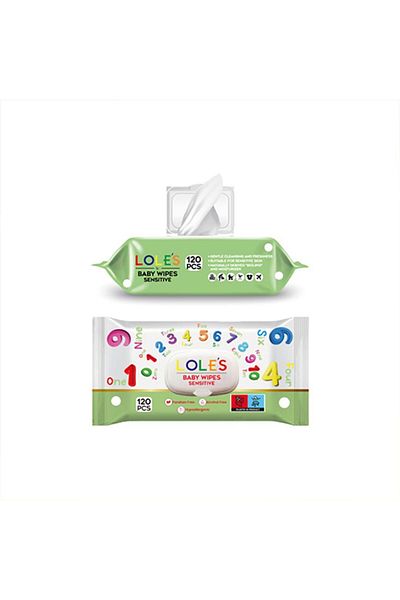 Lole's Baby Cleaning Sensitive Wet Wipes, Pack of 1 x 120 Wipes