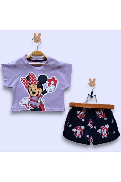 Kerimino Cotton Combed Shorts Bottom Top Girl's Set