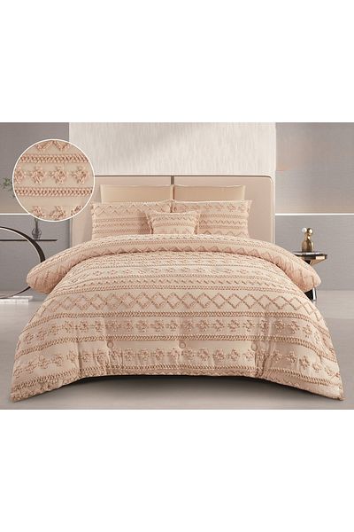Red Rose Bohemian Microfiber Summer Bedspread for Two People, 7 Pieces
