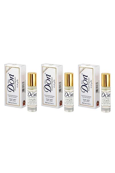 Don Rifas Don 3 pieces French Fragrance Roll On Concentrated Perfume Free From Alcohol - 3x6ml